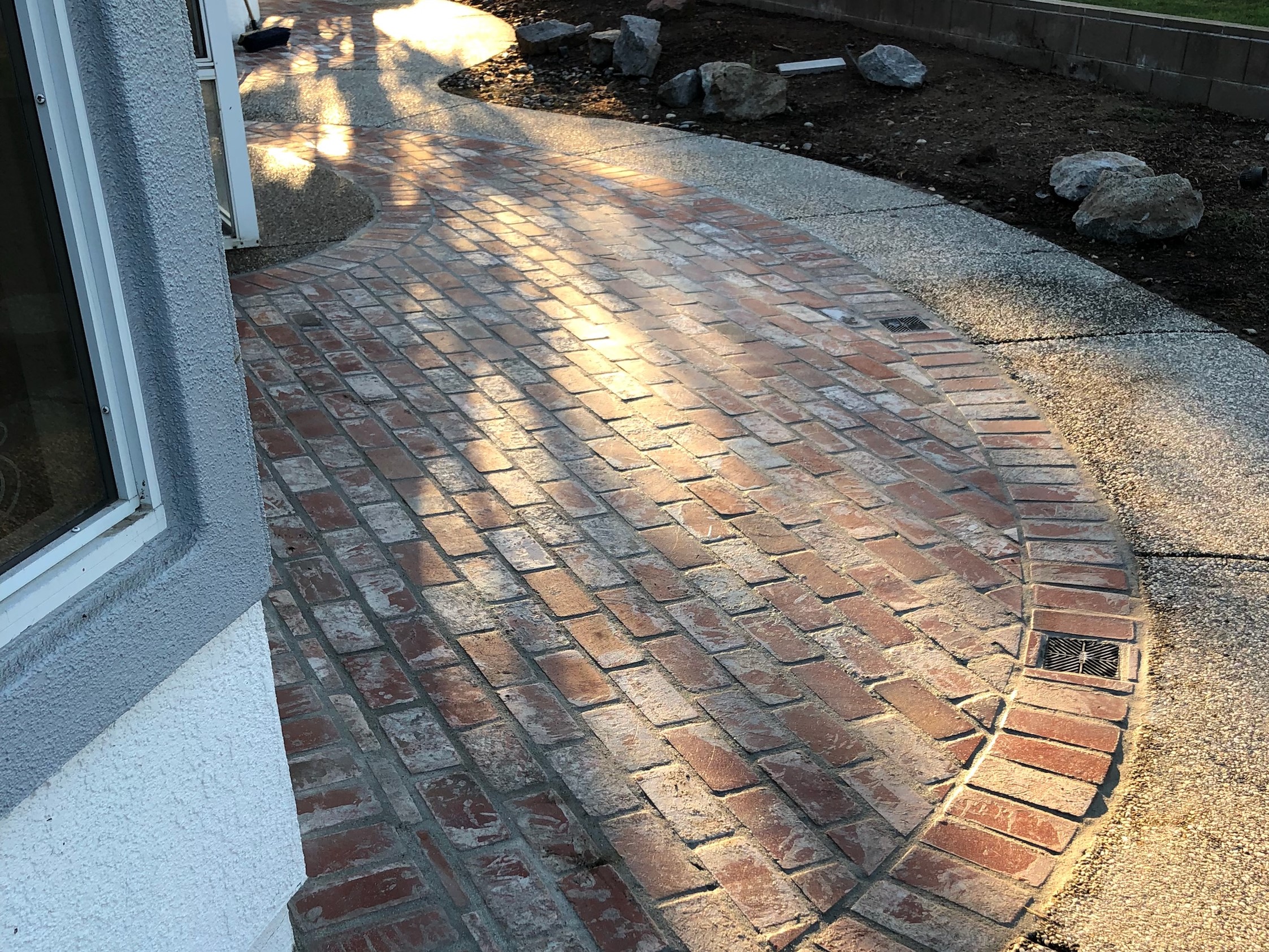 this image shows brick masonry in Fontana, California