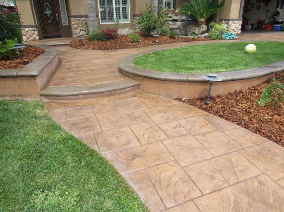 this image shows concrete patio in Fontana, California