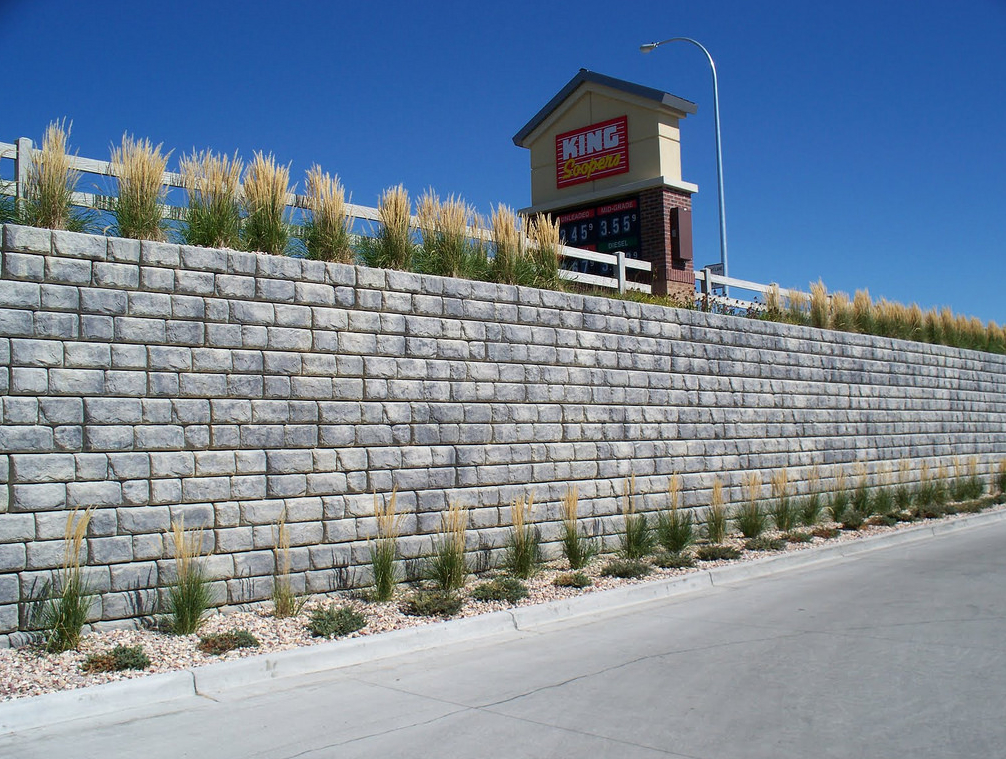 this image shows retaining walls in Fontana, California