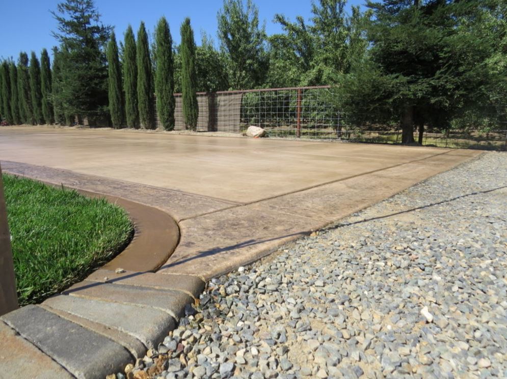 this image shows stained concrete in Fontana, California